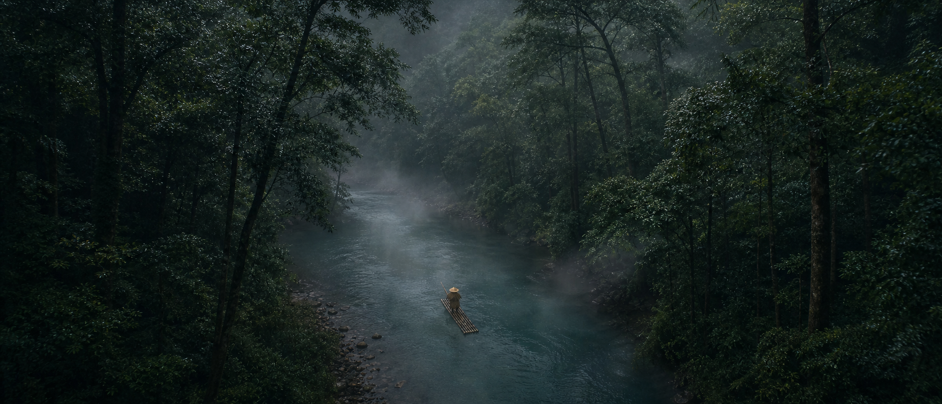 雨林河流作品画面